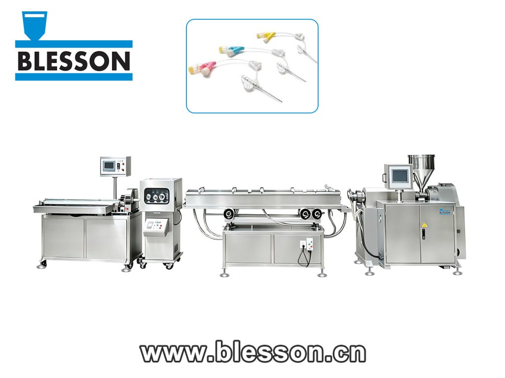 Blesson FEP IV catheter cannula extrusion line